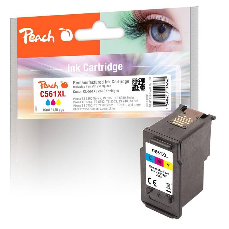 Inkoustová náplň Peach CL-561XL, , kompatibilní