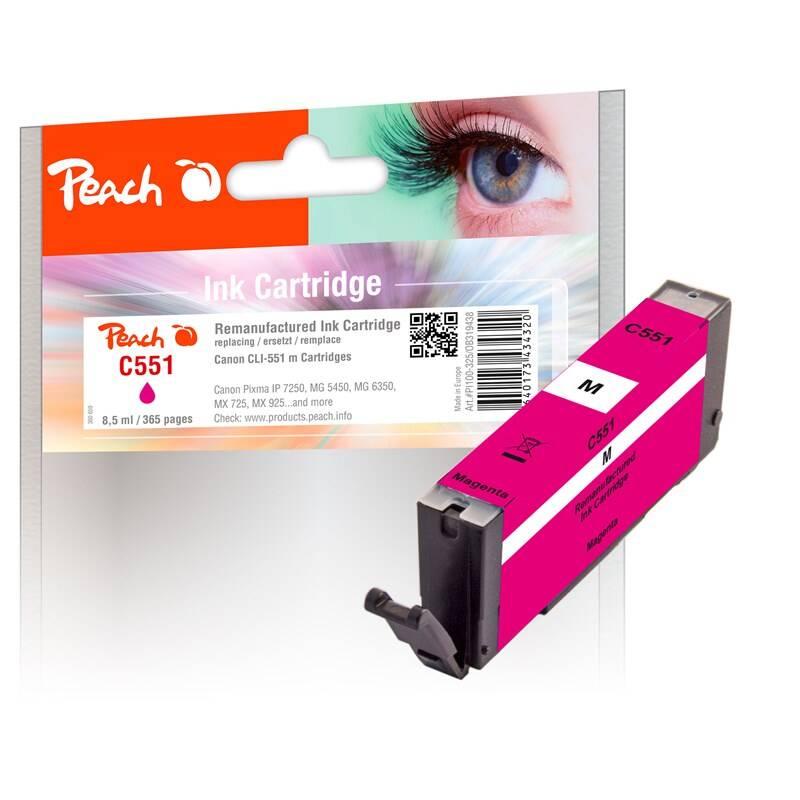 Inkoustová náplň Peach CLI-551M, 8,5ml, kompatibilní
