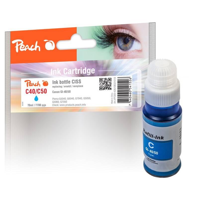 Inkoustová náplň Peach GI-40 50, 70ml, kompatibilní modrá