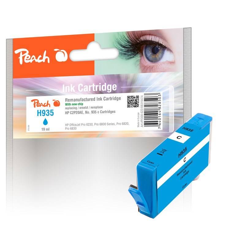 Inkoustová náplň Peach HP C2P20A, No. 935, 7,6 ml modrá