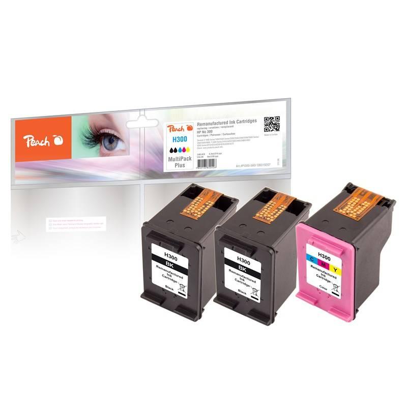 Inkoustová náplň Peach HP PI300-560, No. 300, MultiPack Plus, 2x4,3, 1x9 ml CMYK