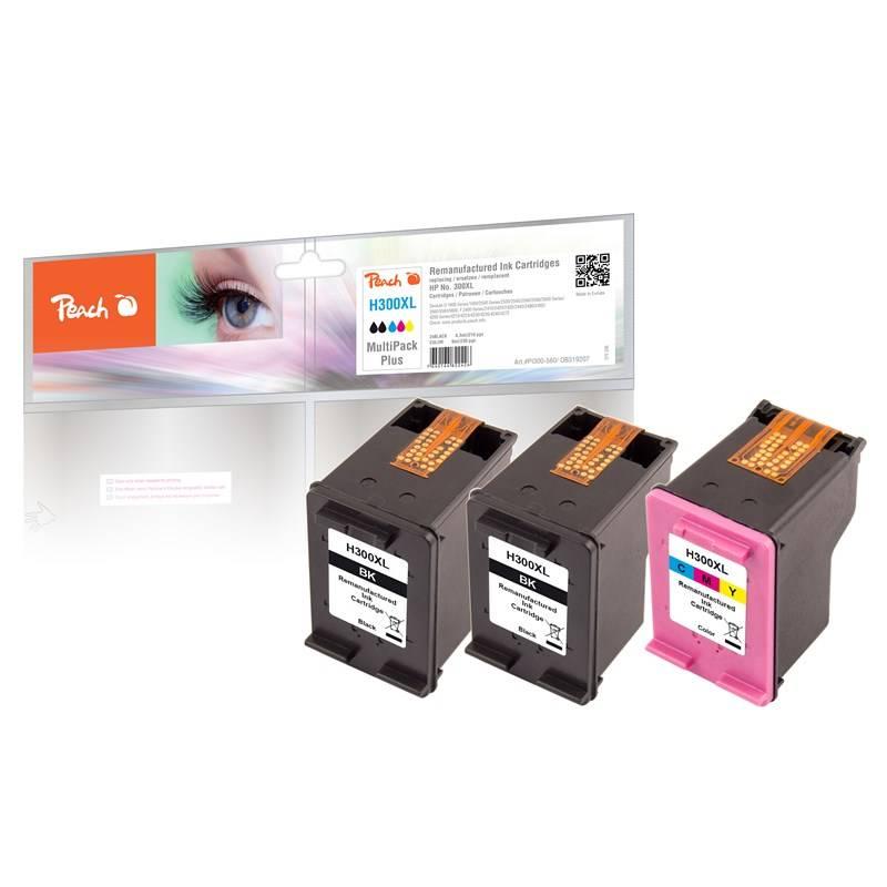 Inkoustová náplň Peach HP PI300-561, No. 300XL, MultiPack Plus, 2x19, 1x21 ml CMYK