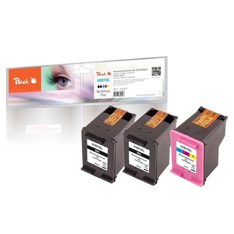 Inkoustová náplň Peach HP PI300-564, No. 301XL, MultiPack Plus, 2x14 ml, 13 ml CMYK