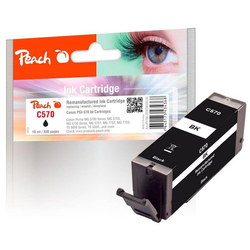 Inkoustová náplň Peach PGI-570, 13ml, kompatibilní