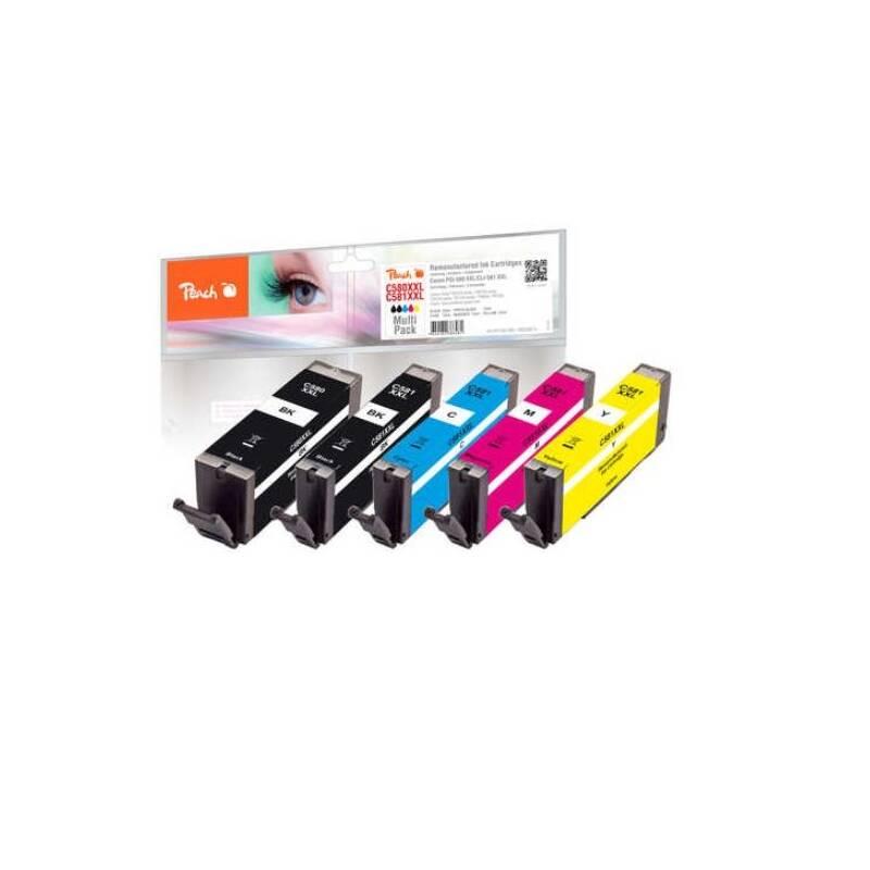 Inkoustová náplň Peach PGI-580 CLI-581 MultiPack Plus, kompatibilní