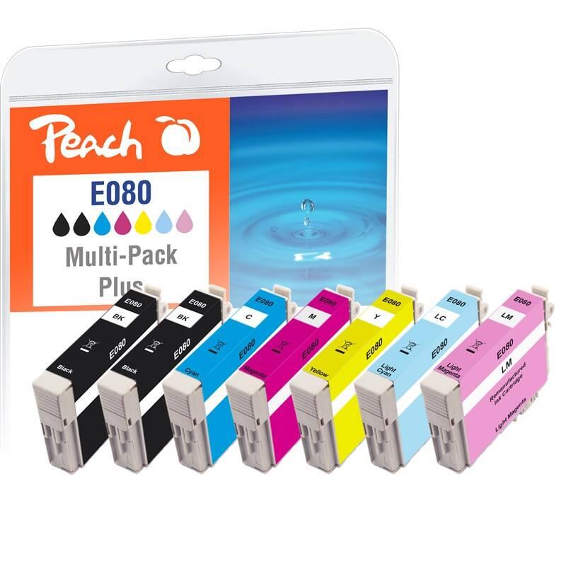 Inkoustová náplň Peach T0807 MultiPack Plus, kompatibilní