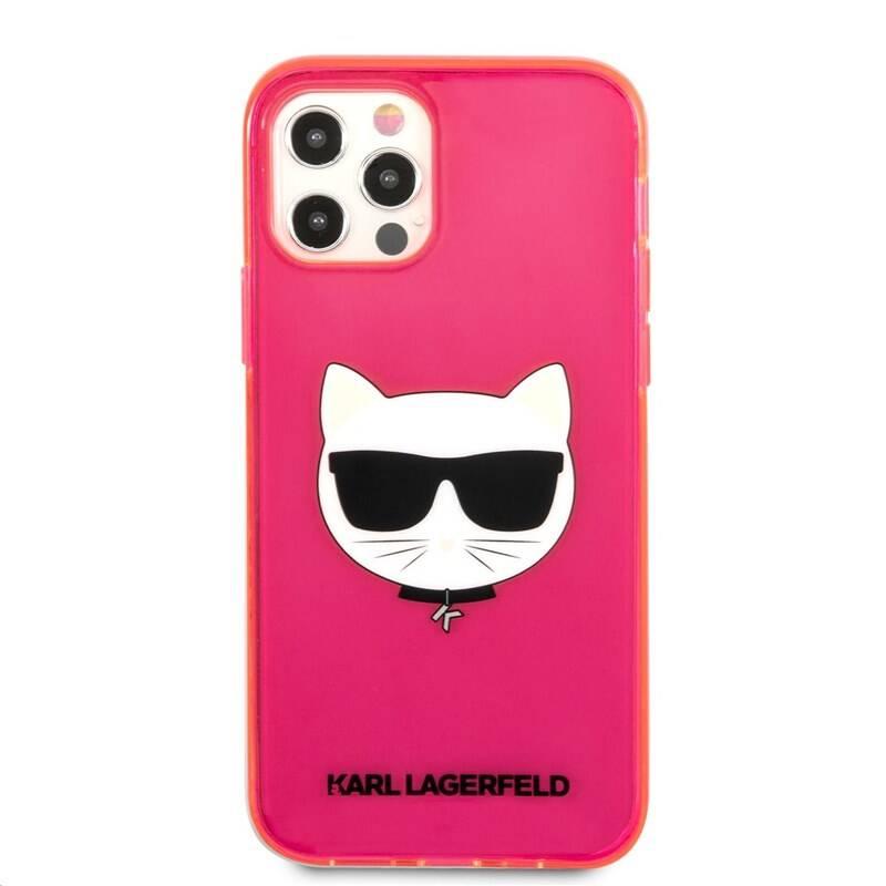 Kryt na mobil Karl Lagerfeld Choupette Head na Apple iPhone 12 Pro Max růžový