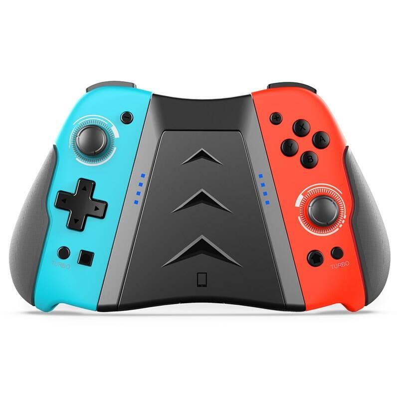 Gamepad iPega SW006B Wireless Joycon vč. Multi Grip pro Nintendo Switch červený modrý