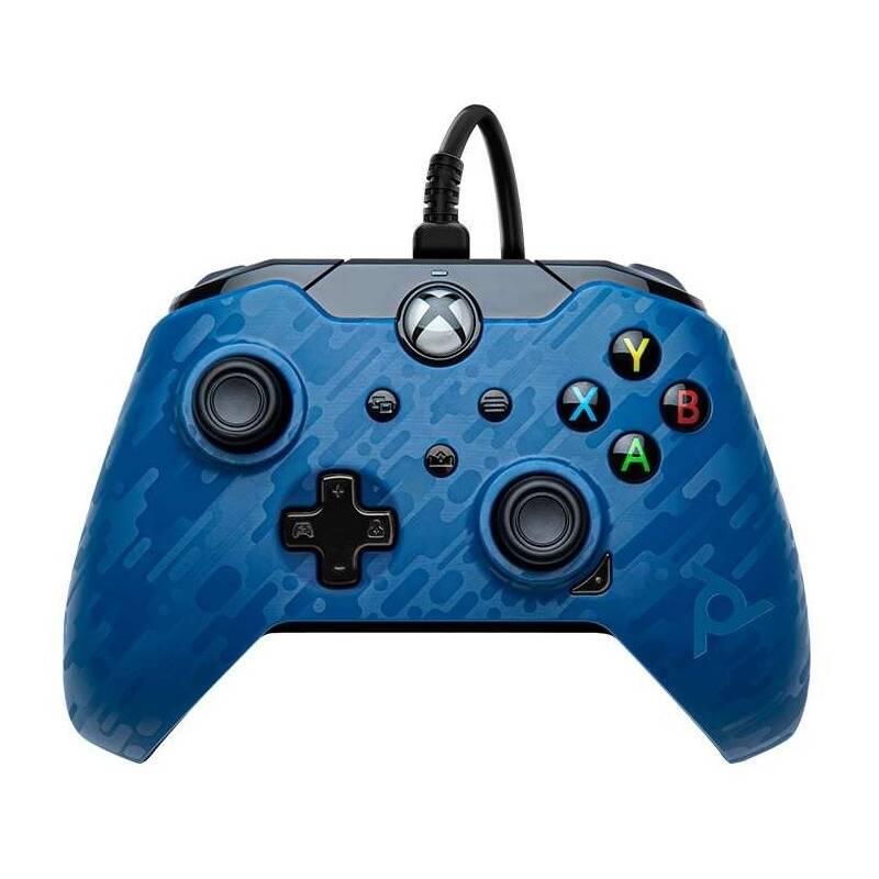 Gamepad PDP Wired Controller pro Xbox One Series - blue camo