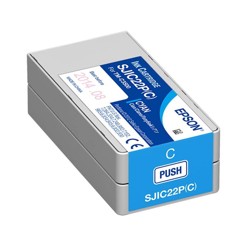 Inkoustová náplň Epson SJIC22P, 32 ml modrá