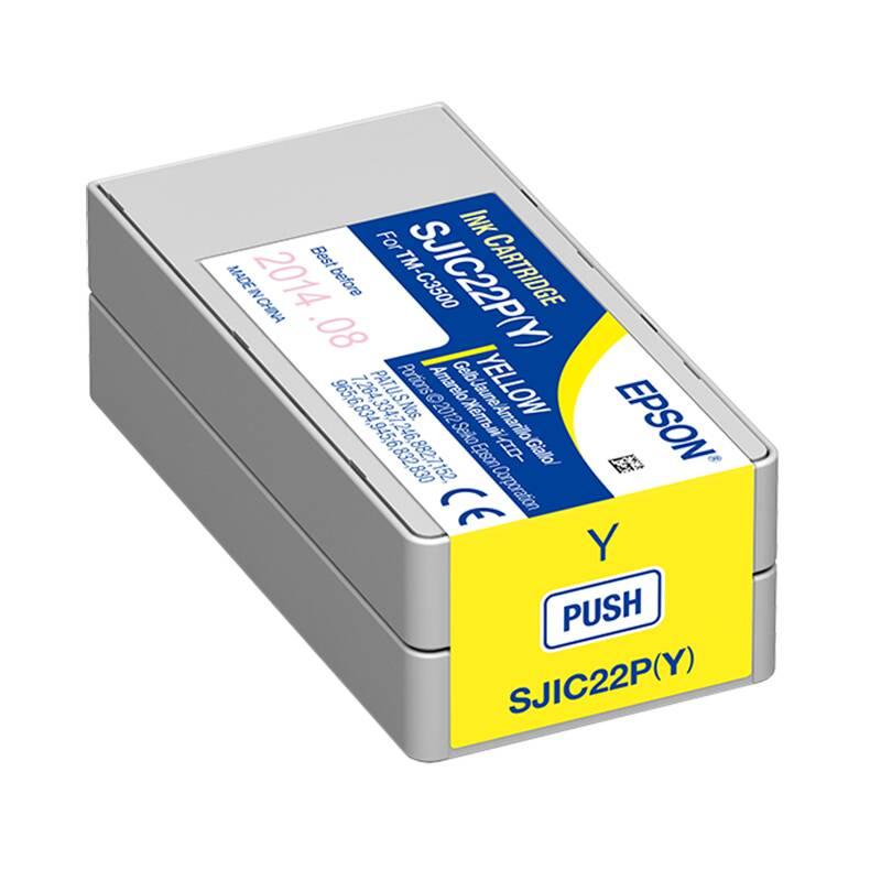 Inkoustová náplň Epson SJIC22P, 32 ml žlutá