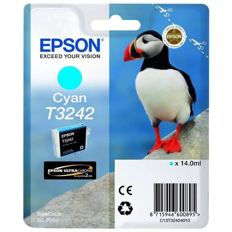 Inkoustová náplň Epson T3242, 14 ml modrá