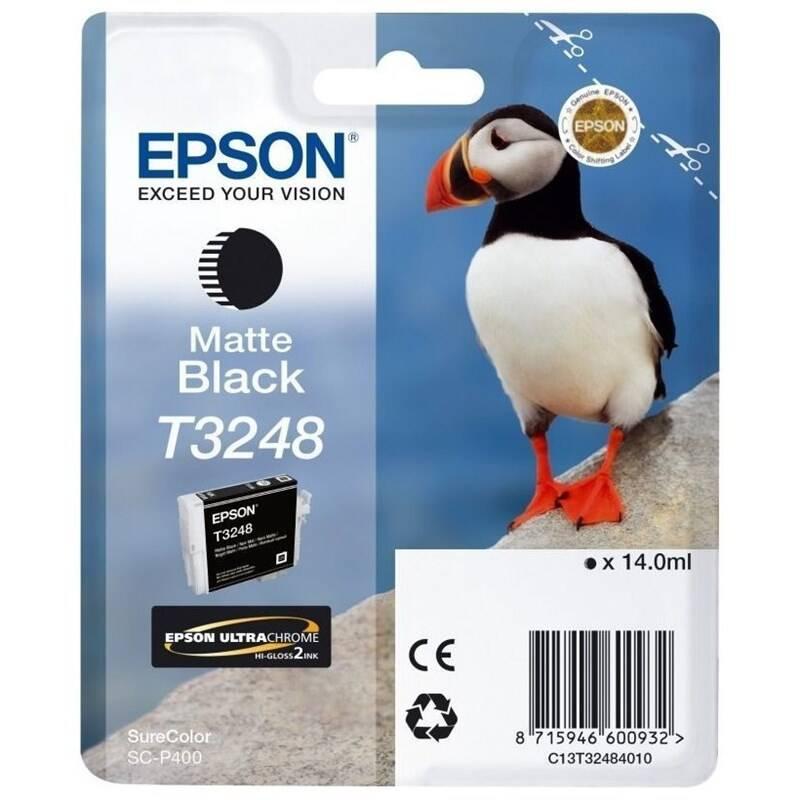 Inkoustová náplň Epson T3248, 14 ml, matná černá