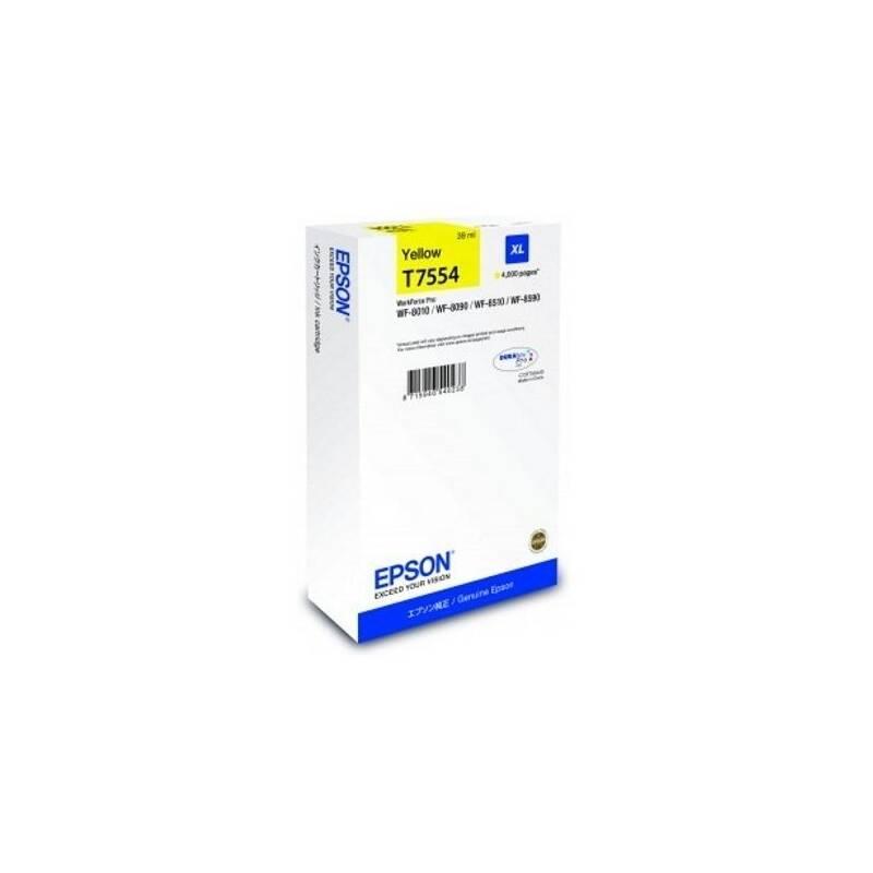 Inkoustová náplň Epson T7554 XL, 4000 stran žlutá