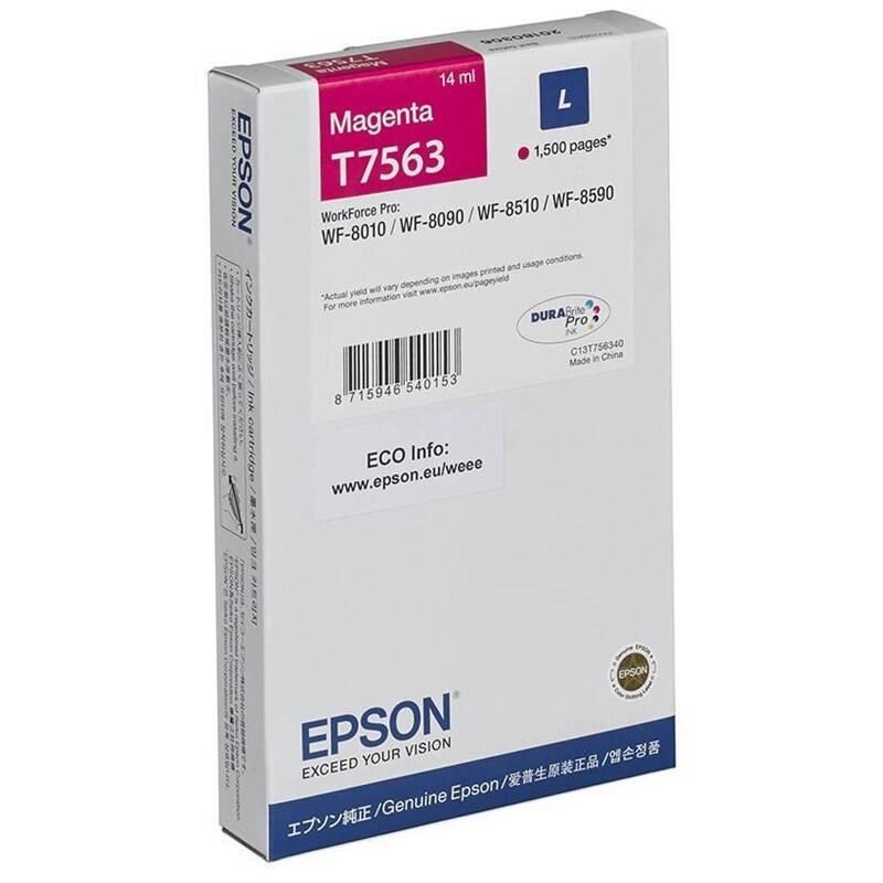 Inkoustová náplň Epson T7563 L, 1500