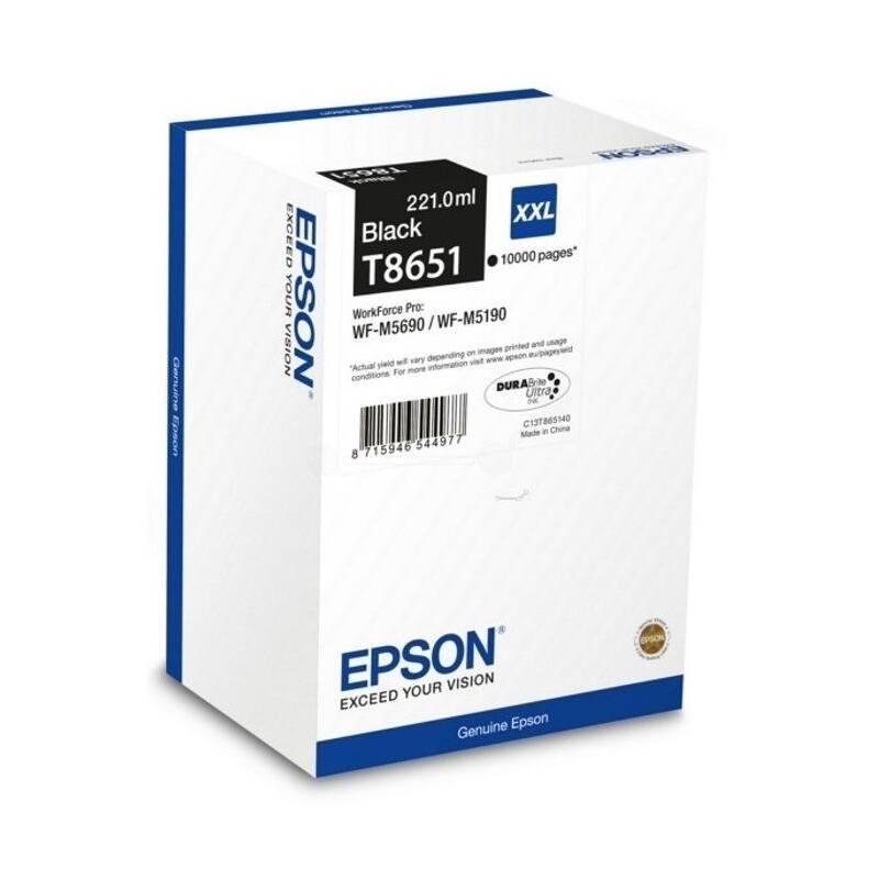 Inkoustová náplň Epson T8651 XXL, 10 000 stran černá, Inkoustová, náplň, Epson, T8651, XXL, 10, 000, stran, černá
