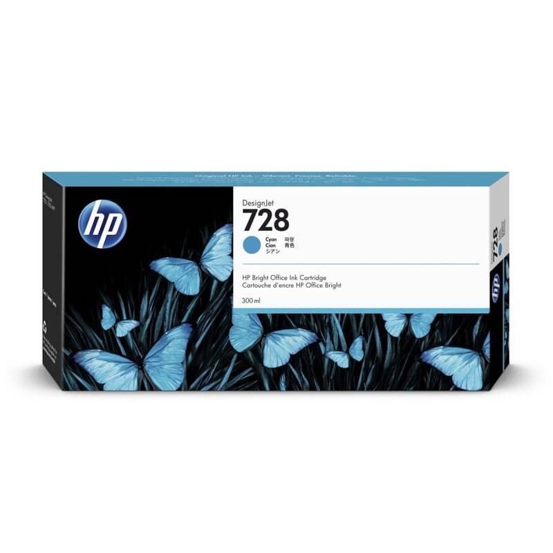 Inkoustová náplň HP 728, 300ml modrá