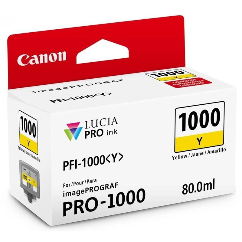 Inkoustová náplň Canon PFI-1000 Y, 80