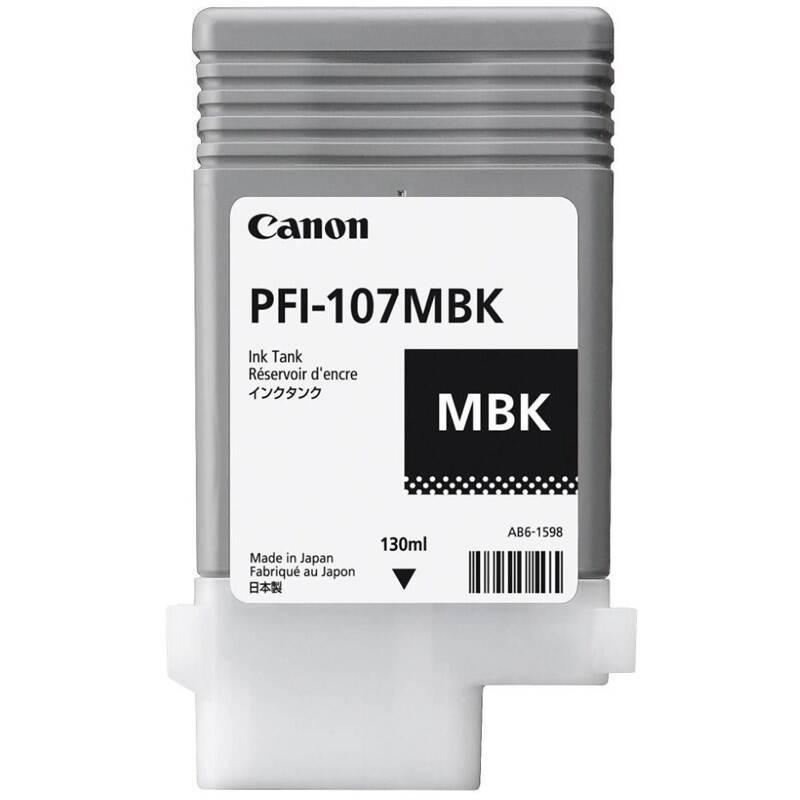 Inkoustová náplň Canon PFI-107MBK, 130ml, matná černá