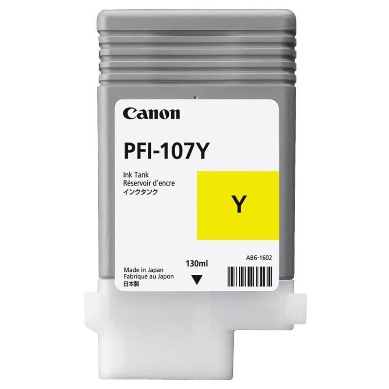 Inkoustová náplň Canon PFI-107Y, 130ml žlutá