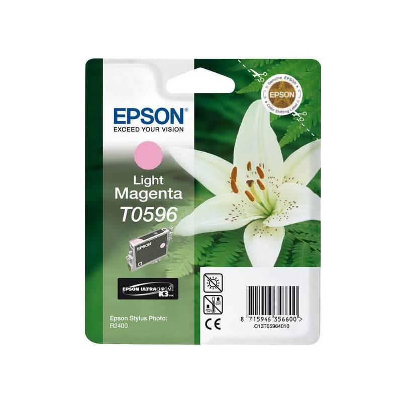 Inkoustová náplň Epson T0596, 13ml - originální růžová