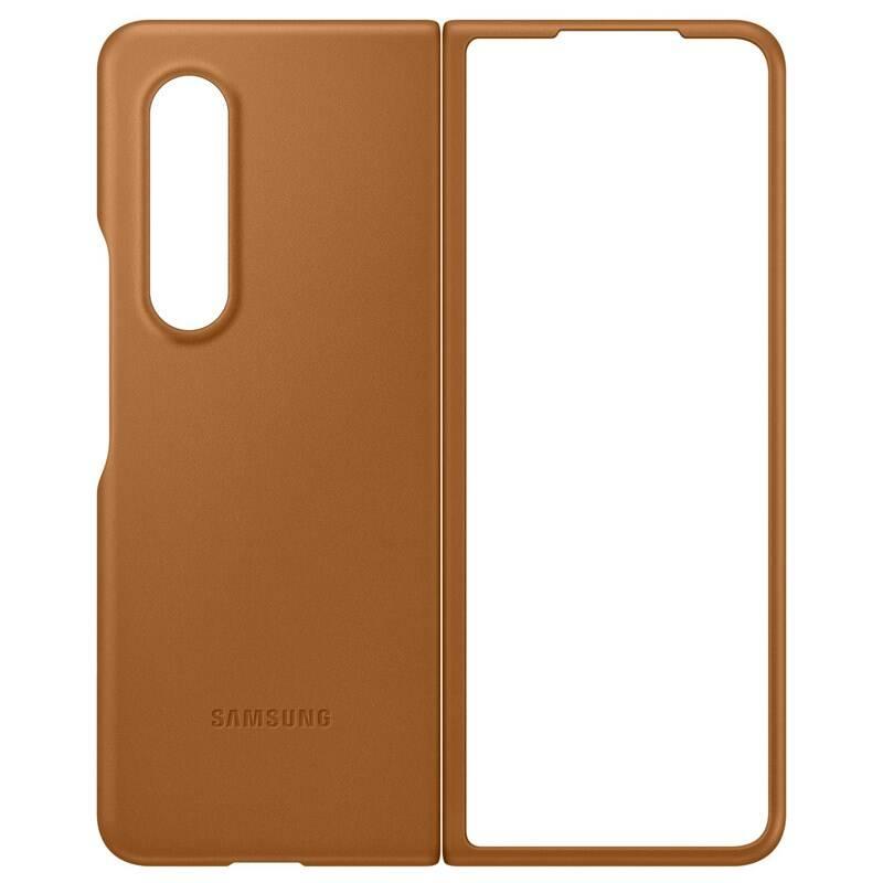 Kryt na mobil Samsung Leather Cover Galaxy Z Fold3 hnědý