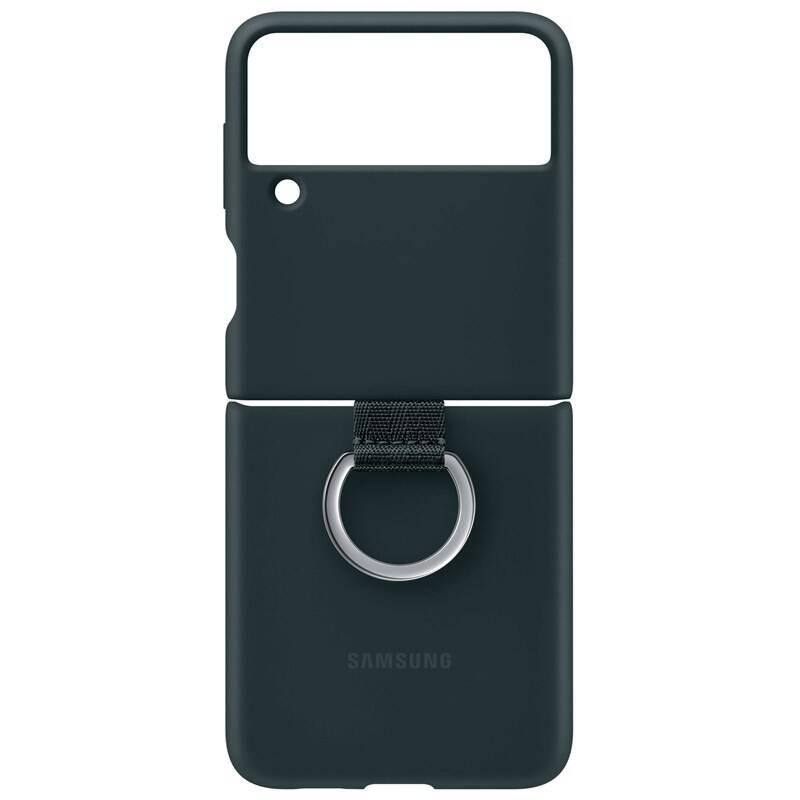 Kryt na mobil Samsung Silicone Cover s držákem Galaxy Z Flip3 zelený
