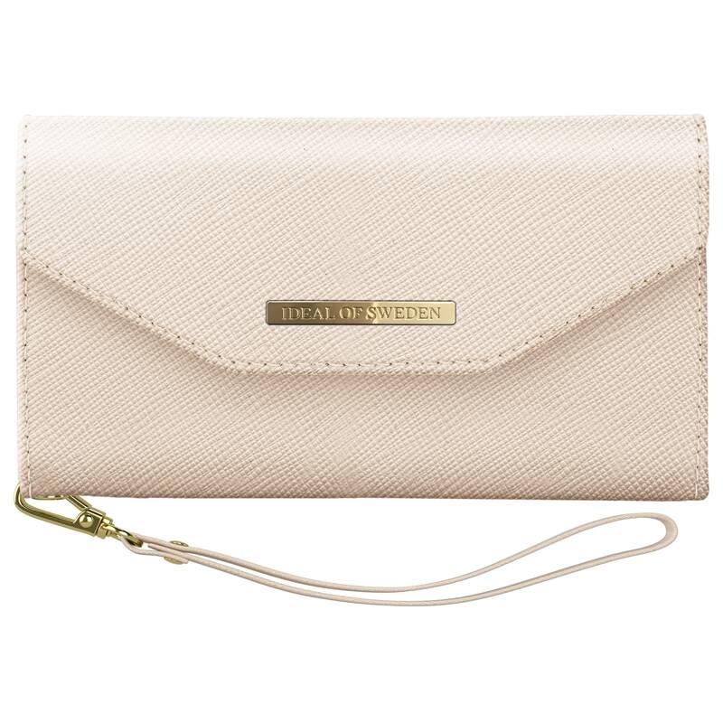 Pouzdro na mobil iDeal Of Sweden Mayfair Clutch na Apple iPhone 11 Pro Xs X - Beige Saffiano