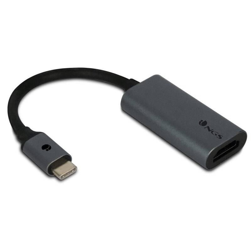 Redukce NGS WONDER USB-C HDMI šedá, Redukce, NGS, WONDER, USB-C, HDMI, šedá