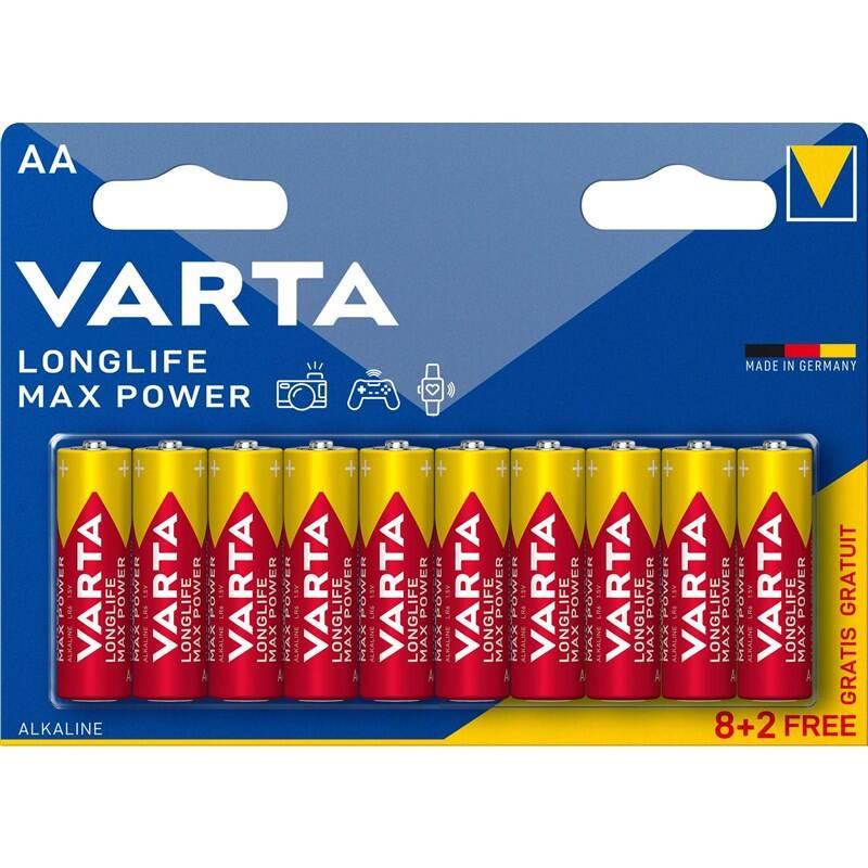 Baterie alkalická Varta Longlife Max Power AA, LR06, blistr 8 2ks