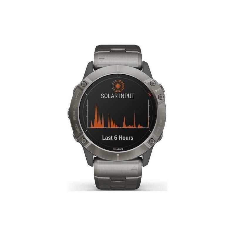 GPS hodinky Garmin fenix6X PRO Solar titanium