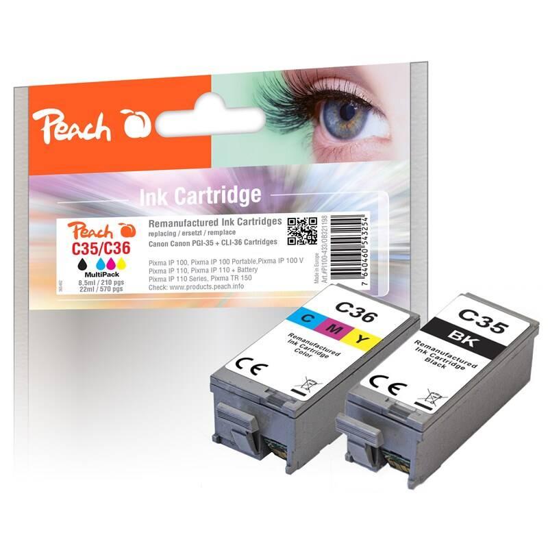 Inkoustová náplň Peach PGI-35 CLI-36 MultiPack,