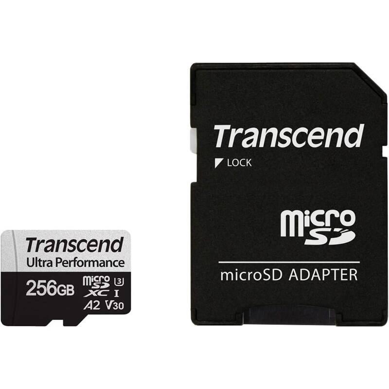 Paměťová karta Transcend 340S microSDXC 256GB UHS-I U3 V30 A2 adapter