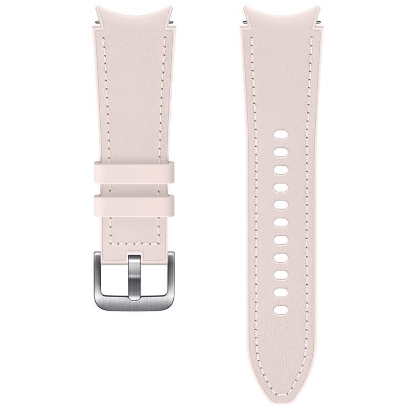 Řemínek Samsung Galaxy Watch4 Classic 42mm, hybridní kožený růžový
