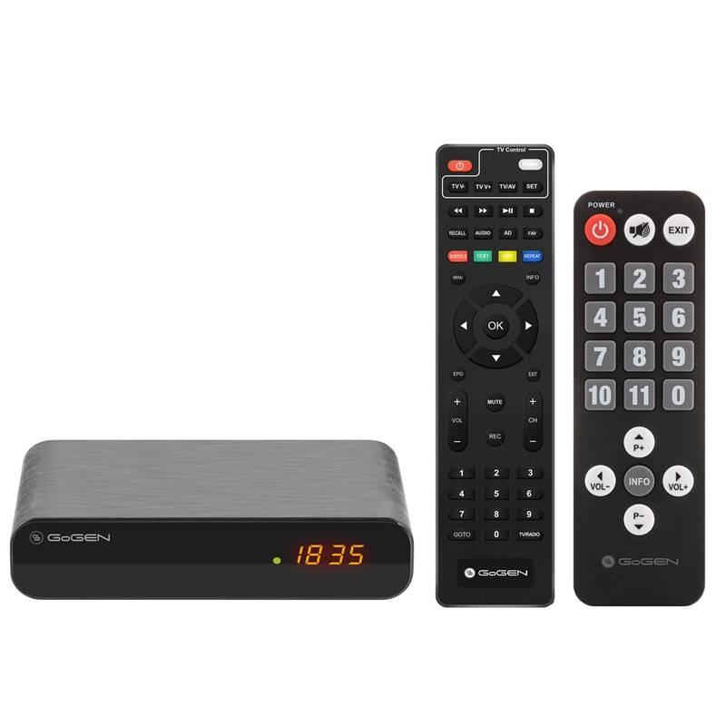 Set-top box GoGEN DVB 143 T2 SENIOR černý