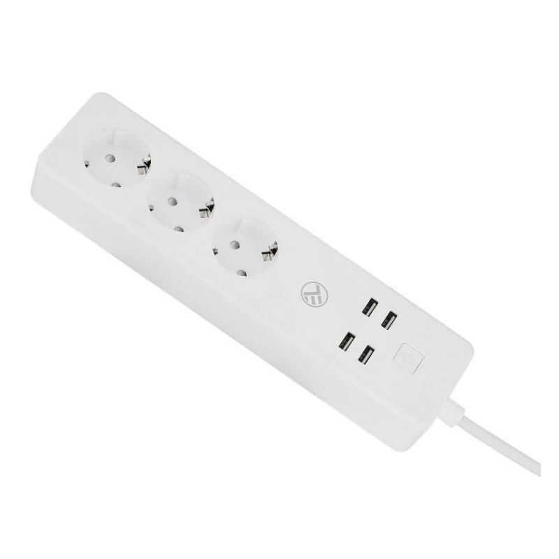 Kabel prodlužovací Tellur WiFi Smart Power Strip, 3x zásuvka, 4x USB 4A, 2200W, 10A, 1.8m bílý, Kabel, prodlužovací, Tellur, WiFi, Smart, Power, Strip, 3x, zásuvka, 4x, USB, 4A, 2200W, 10A, 1.8m, bílý