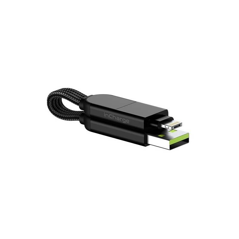 Kabel Rolling Square inCharge X 6v1, USB, USB-C, Micro USB, Lightning černý, Kabel, Rolling, Square, inCharge, X, 6v1, USB, USB-C, Micro, USB, Lightning, černý