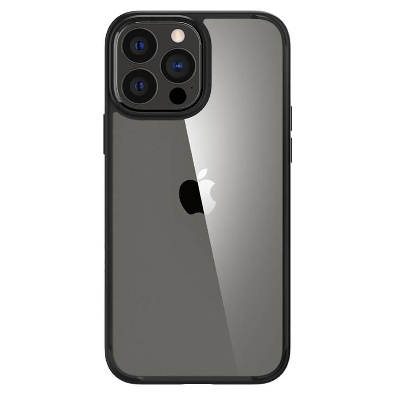 Kryt na mobil Spigen Crystal Hybrid na Apple iPhone 13 Pro černý průhledný