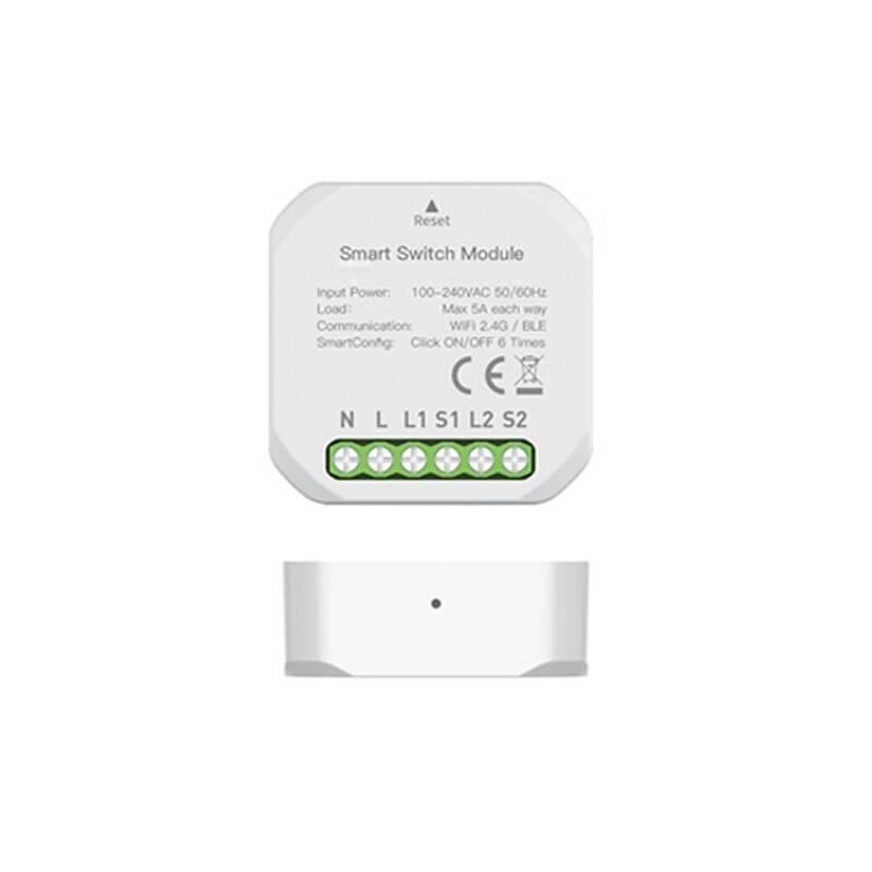 Releová jednotka iQtech SmartLife SB21, Dvojté mini WiFi relé, 2x 5A