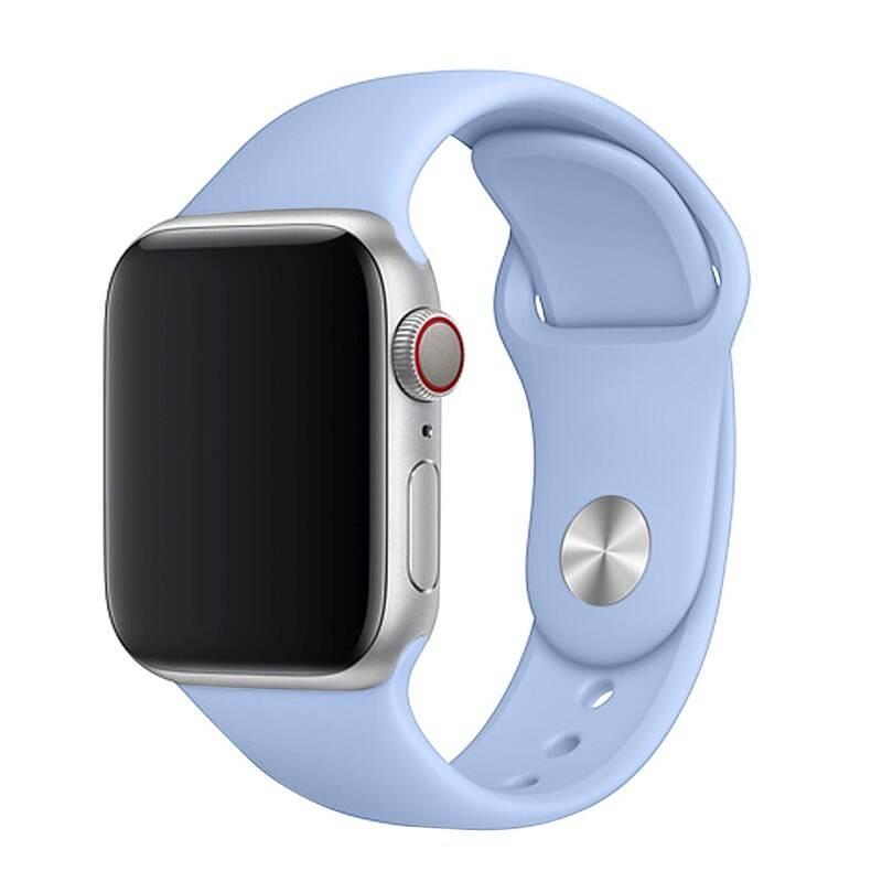 Řemínek FIXED Silicone Strap na Apple Watch 42 44 45 mm - světle modrý