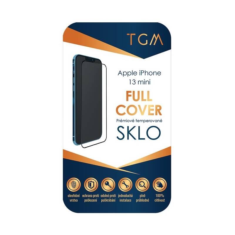 Tvrzené sklo TGM Full Cover na Apple iPhone 13 mini černé