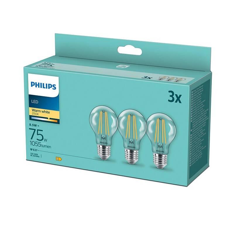 Žárovka LED Philips klasik, 8,5W, E27,