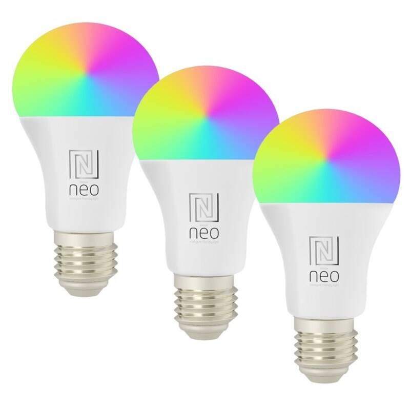 Chytrá žárovka IMMAX NEO LITE SMART LED E27 9W RGB CCT barevná a bílá, stmívatelná, WiFi, 3ks