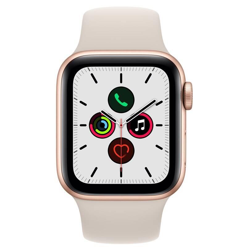 Chytré hodinky Apple Watch SE GPS, 40mm pouzdro ze zlatého hliníku - hvězdně bílý sportovní řemínek
