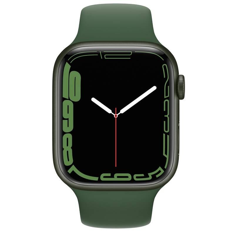 Chytré hodinky Apple Watch Series 7 GPS, 41mm pouzdro ze zeleného hliníku - jetelově zelený sportovní řemínek