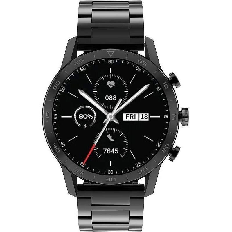 Chytré hodinky ARMODD Silentwatch 4 Pro černá s kovovým řemínkem silikonový řemínek, Chytré, hodinky, ARMODD, Silentwatch, 4, Pro, černá, s, kovovým, řemínkem, silikonový, řemínek