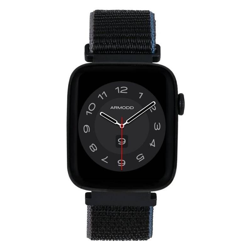 Chytré hodinky ARMODD Squarz 9 Pro - černá s nylonovým řemínkem silikonový řemínek