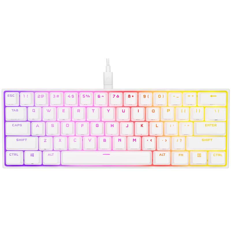 Klávesnice Corsair K65 Mini Red RGB bílá