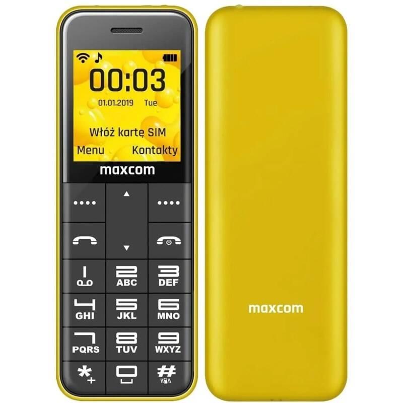 Mobilní telefon MaxCom Classic MM111 žlutý