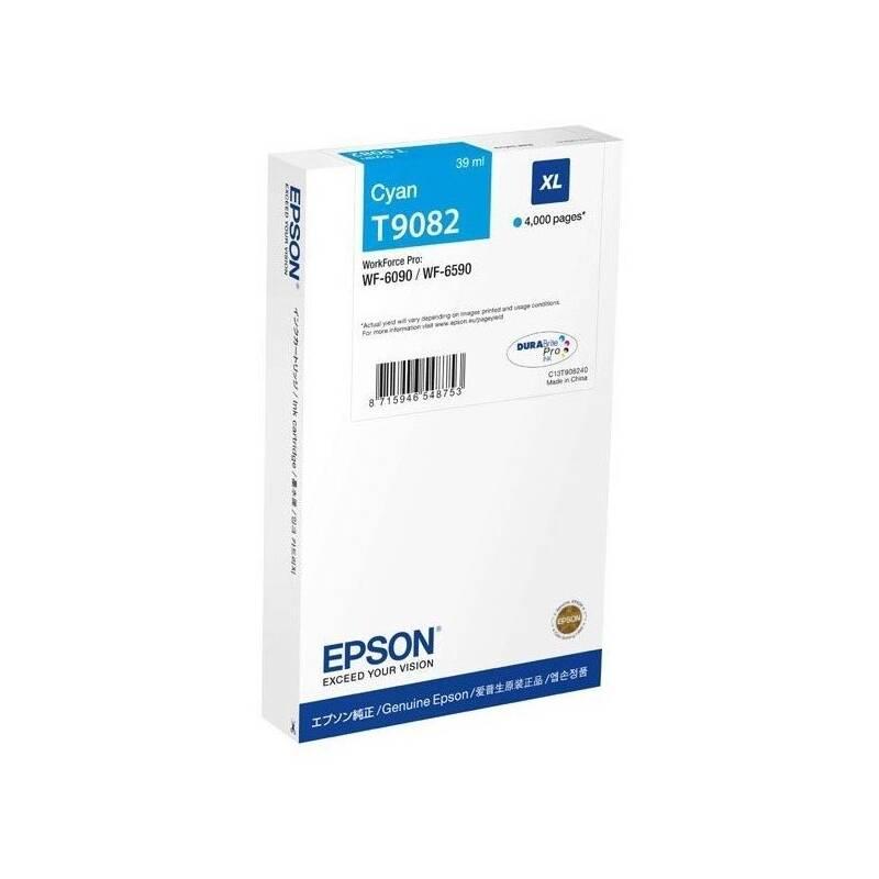 Inkoustová náplň Epson T9082 XL, 4000 stran modrá, Inkoustová, náplň, Epson, T9082, XL, 4000, stran, modrá